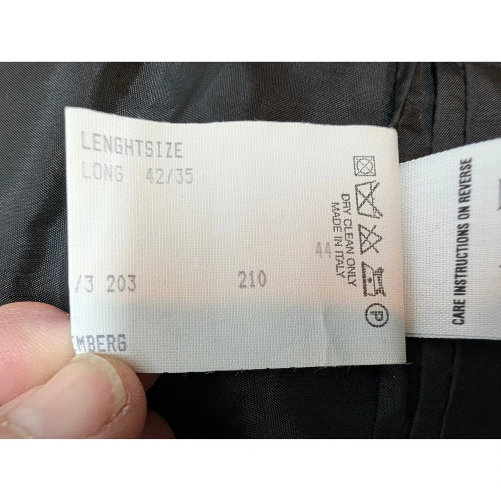 Donna‎ Karan Signature Blazer Mens 42 Long Cashmere Gray 3 Button Jacket Office